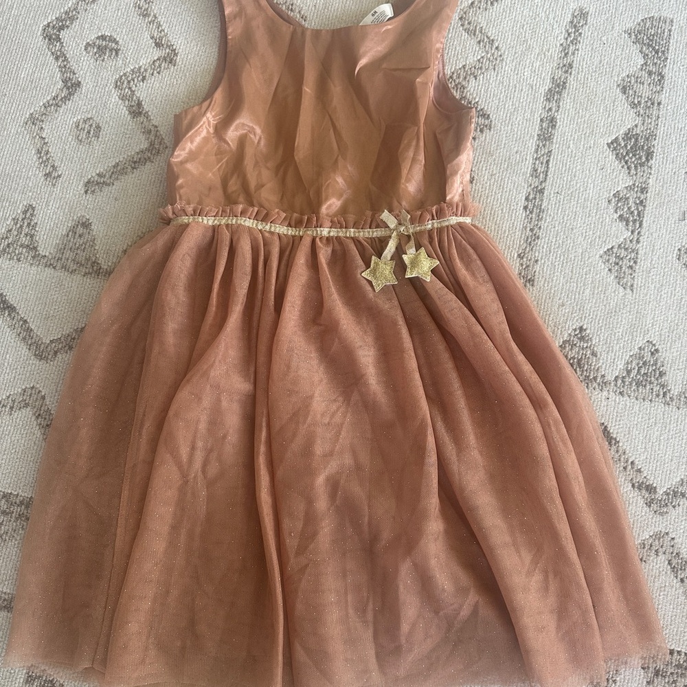 Elegant Kids Dress in Shimmering Brown